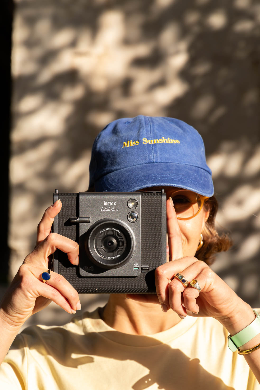 Miss Sunshine Cap – Quartz Blue & Yellow Embroidery