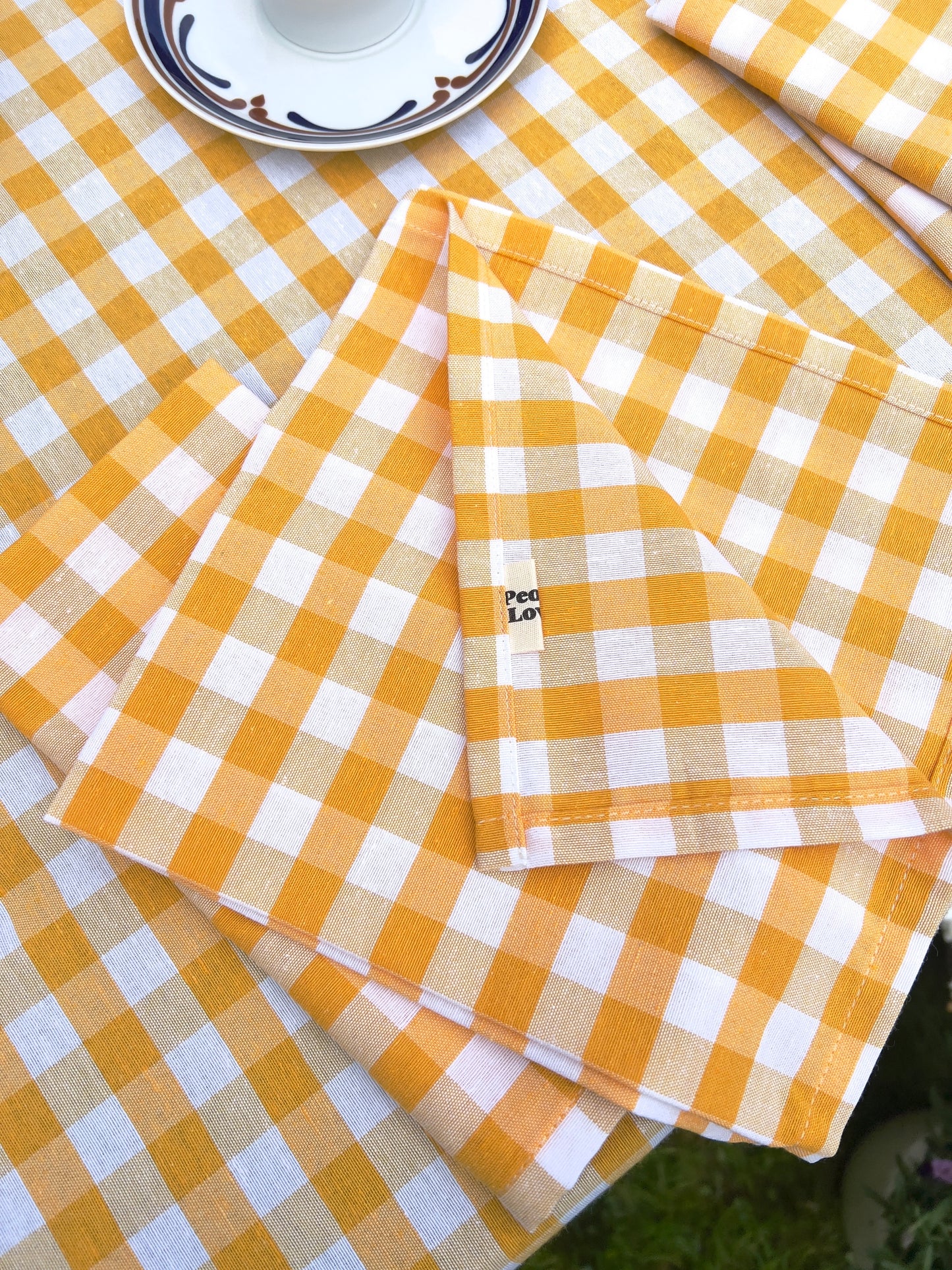 Yellow Vichy Napkins - Set of 4