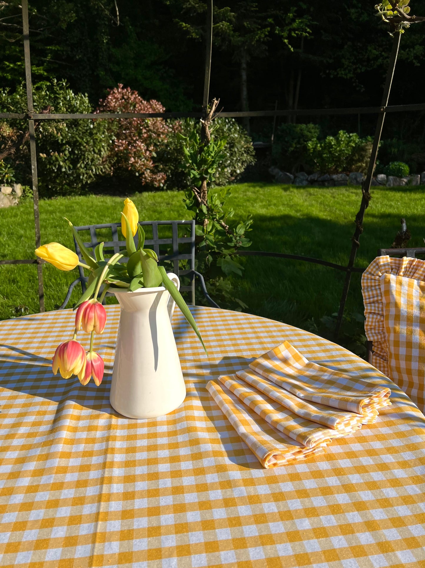 Yellow Vichy Napkins - Set of 4