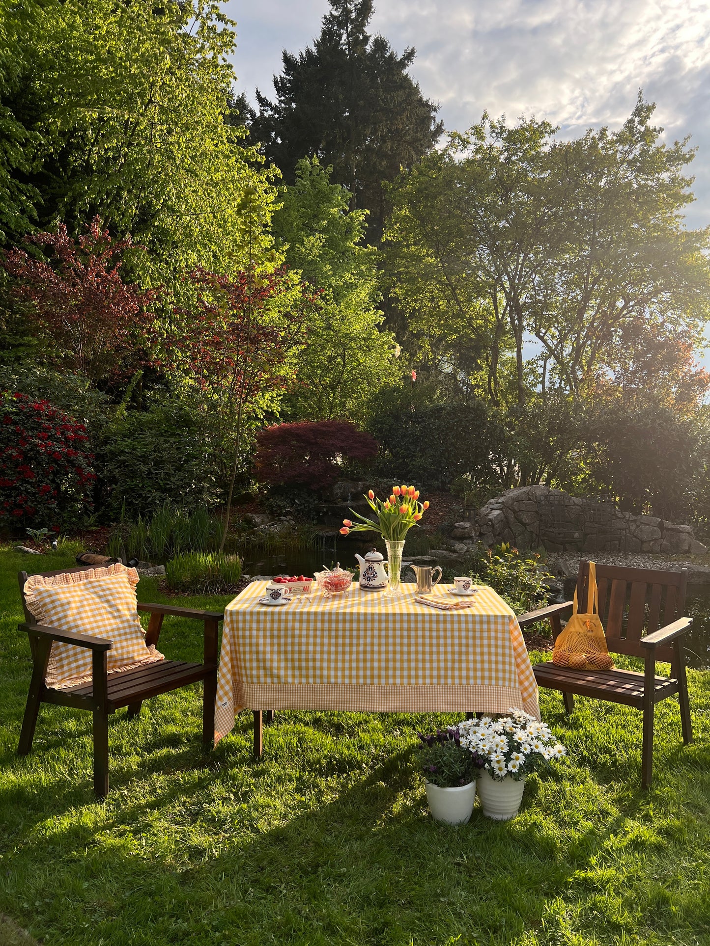 Yellow Vichy Tablecloth