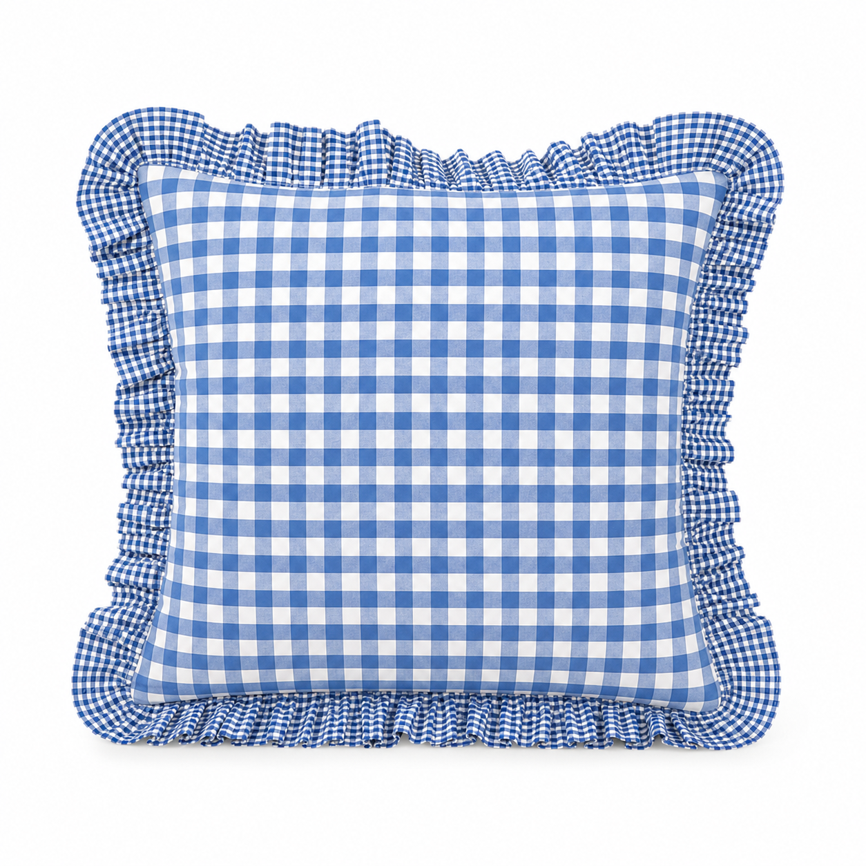 Blue Vichy Pillowcase