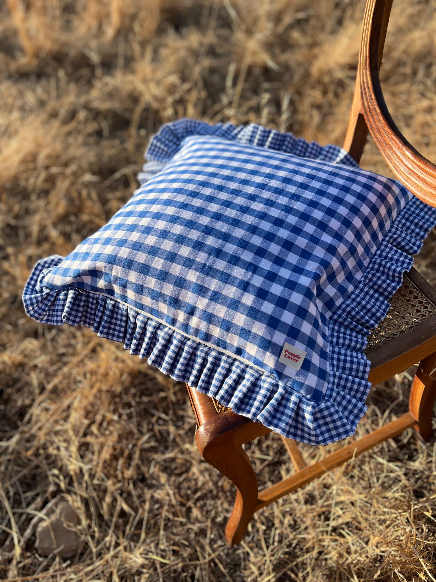 Blue Vichy Pillowcase