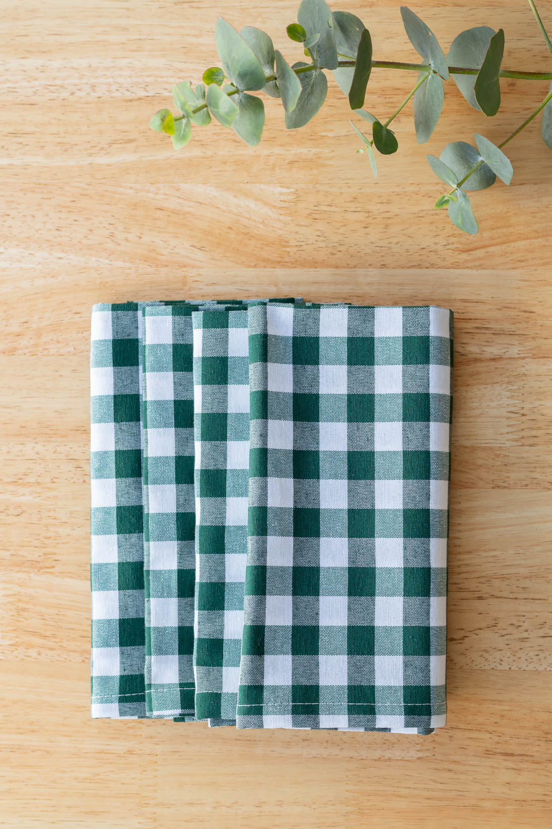 Dark Green Vichy Napkin - Set of 4