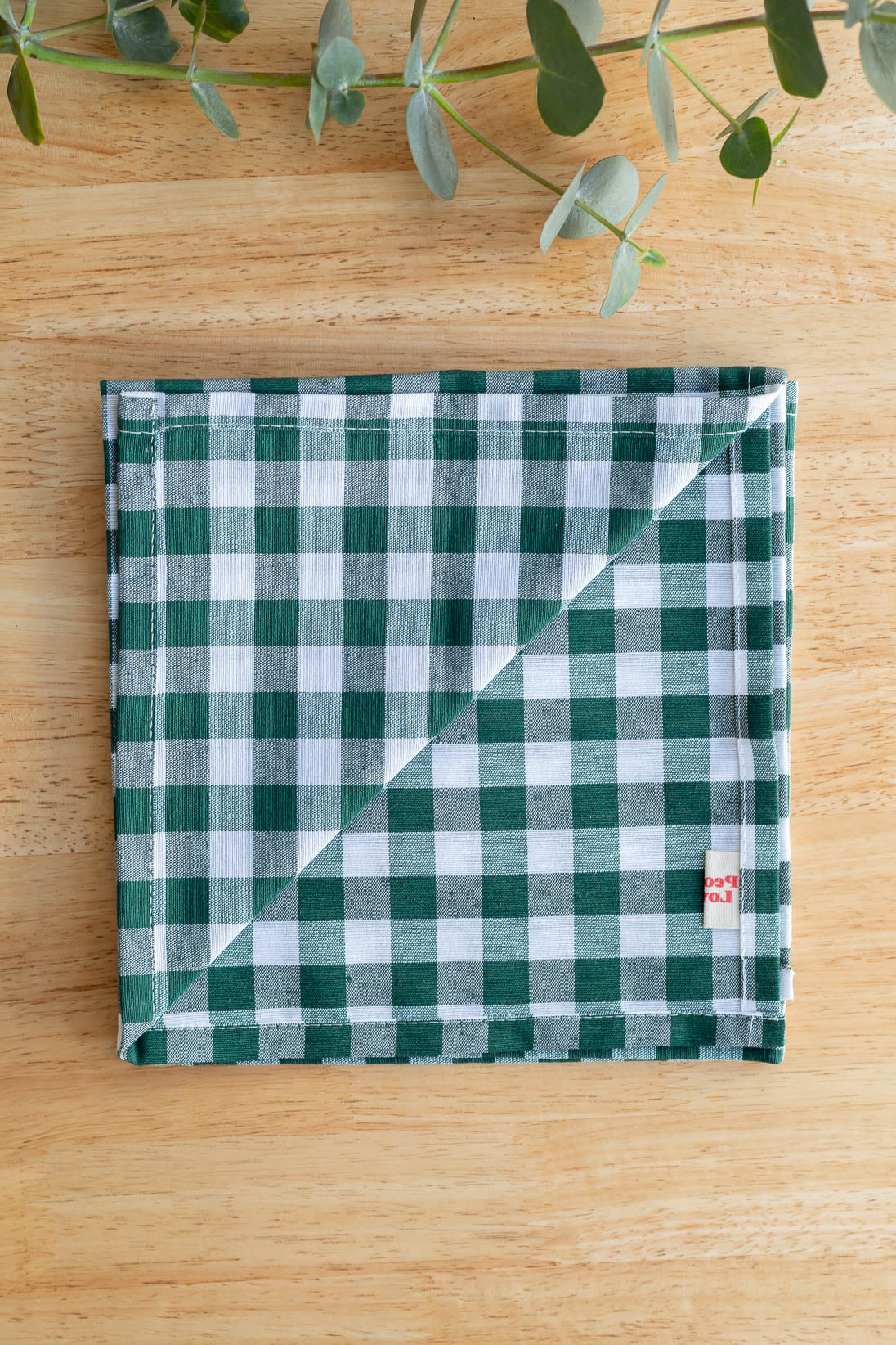 Dark Green Vichy Napkin - Set of 4