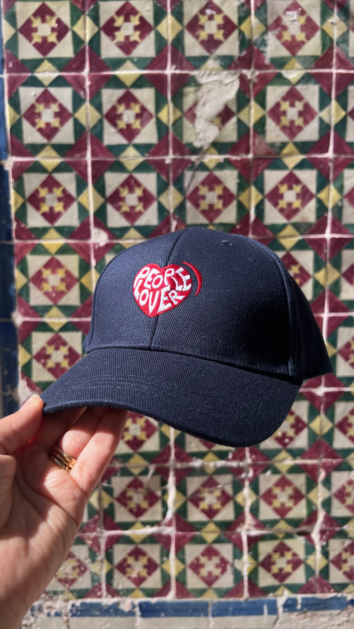 Hat Heart Navy Blue