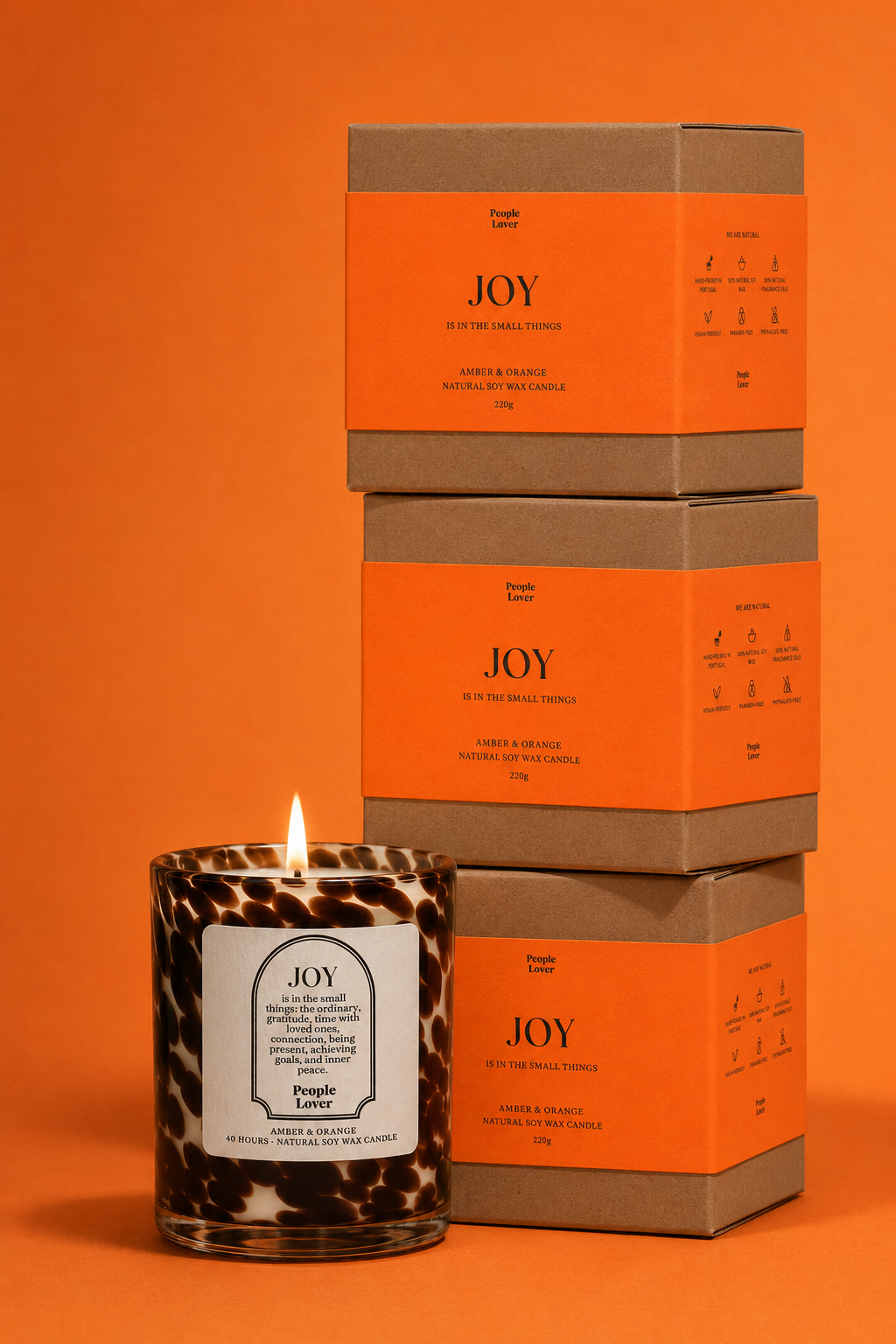 JOY Candle – Amber & Orange (70 Hours)
