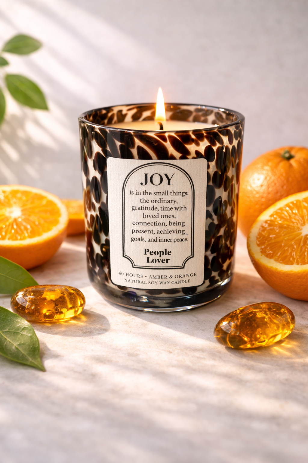 JOY Candle – Amber & Orange (70 Hours)