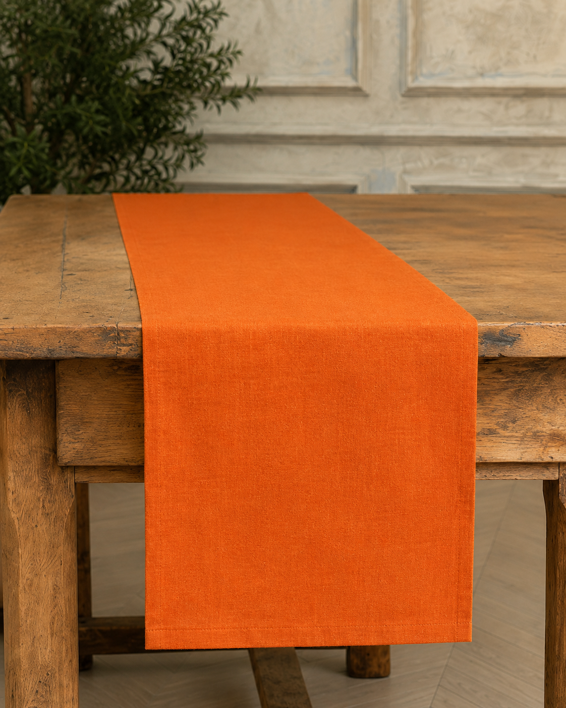 Table Runner Orange Linen