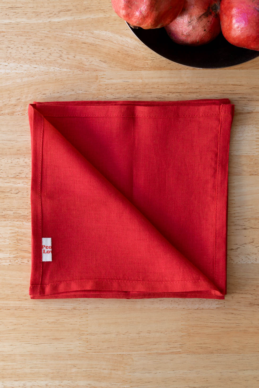 Red Linen Napkin - Set of 4