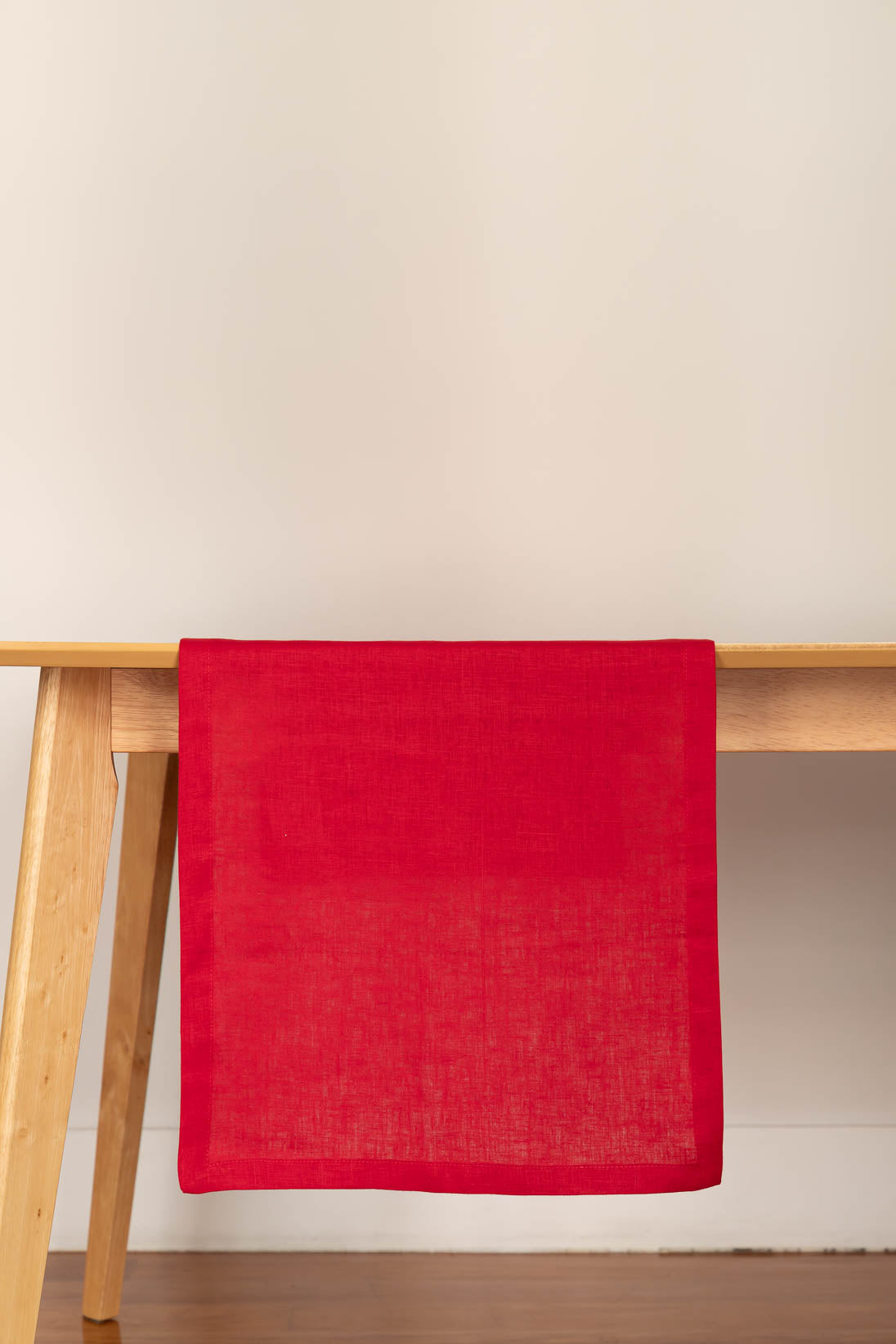 Red Linen Table Runner  - Set of 2