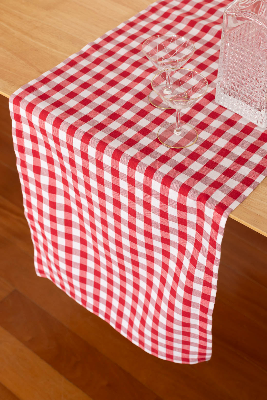 Red Vichy Table Runner - Set of 2