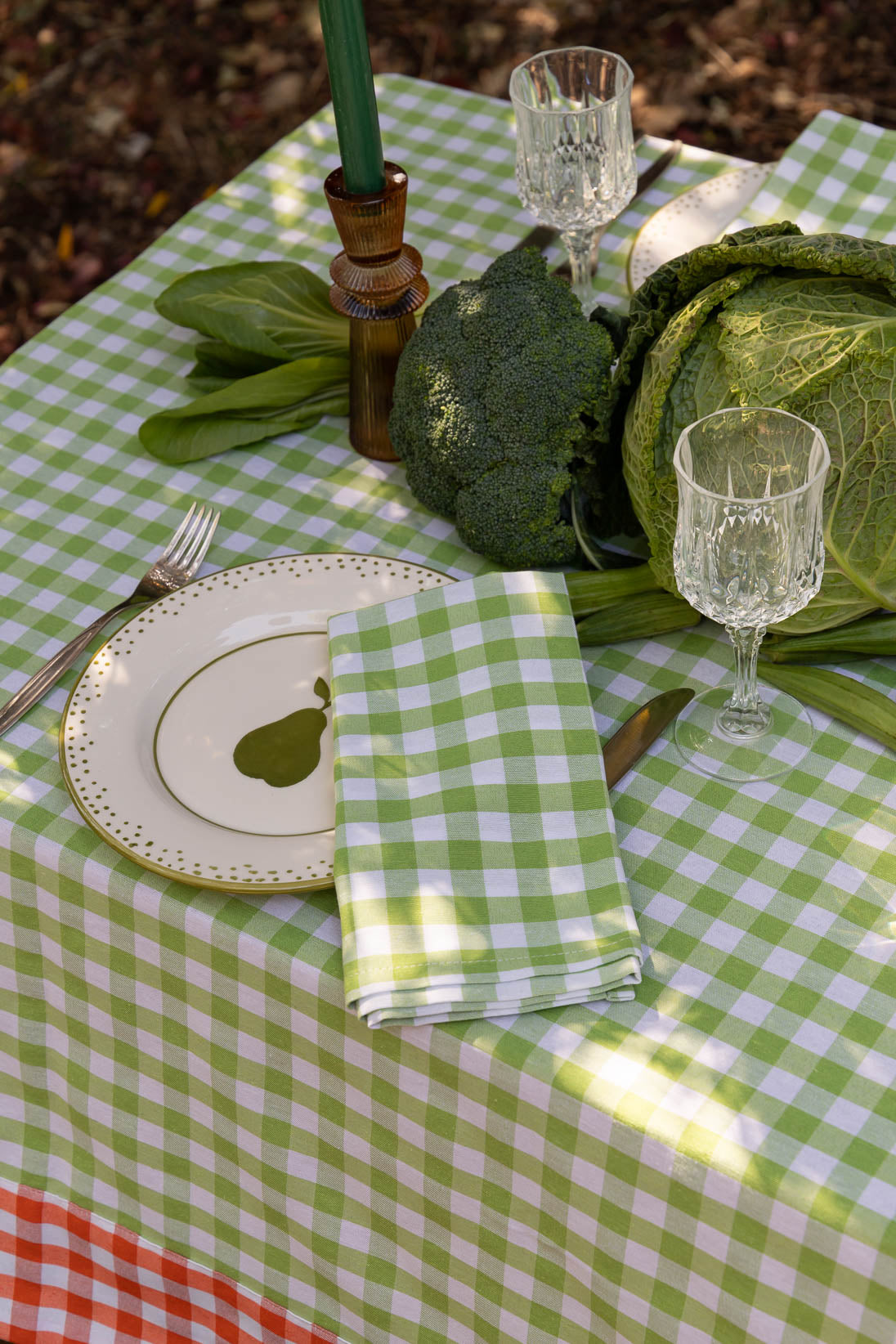 Green Picnic Napkin - Set of 4