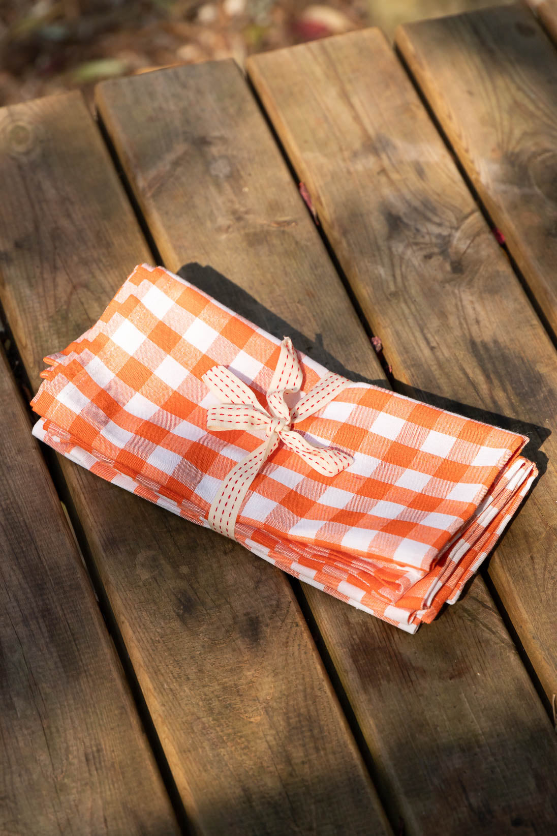 Orange Picnic Napkin - Set of 4