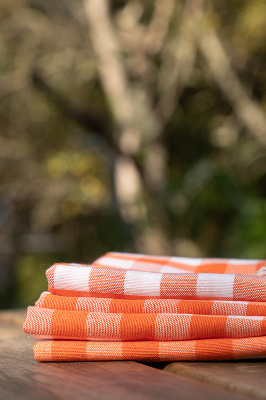 Orange Picnic Napkin - Set of 4