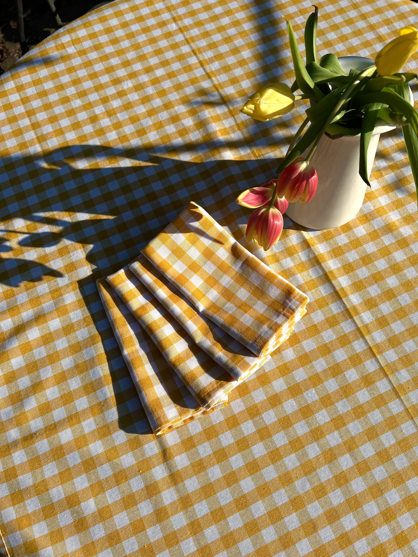 Yellow Vichy Napkins - Set of 4
