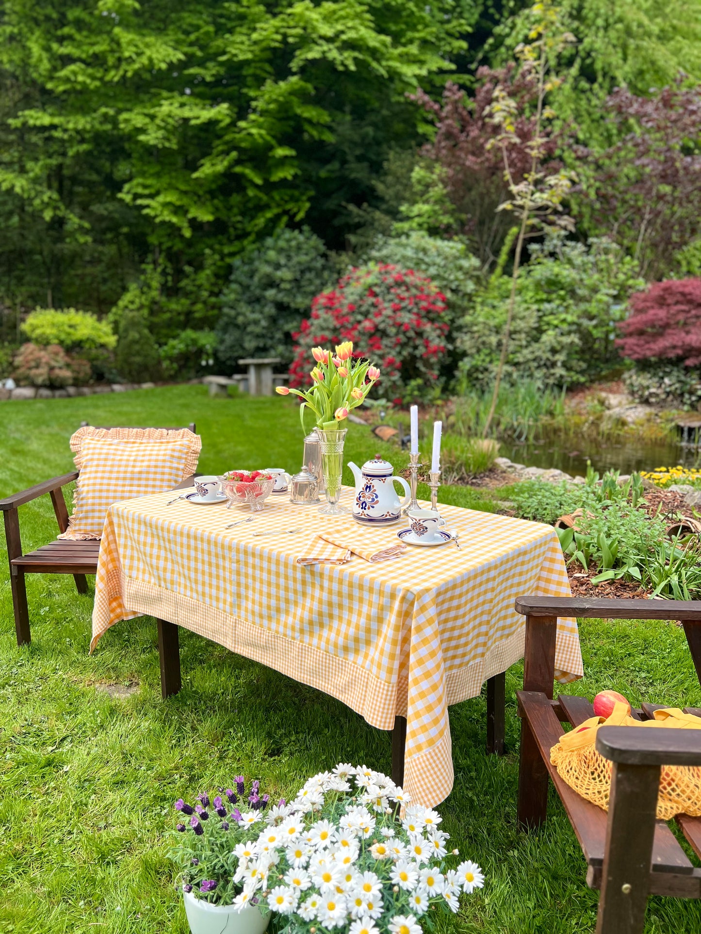 Yellow Vichy Tablecloth